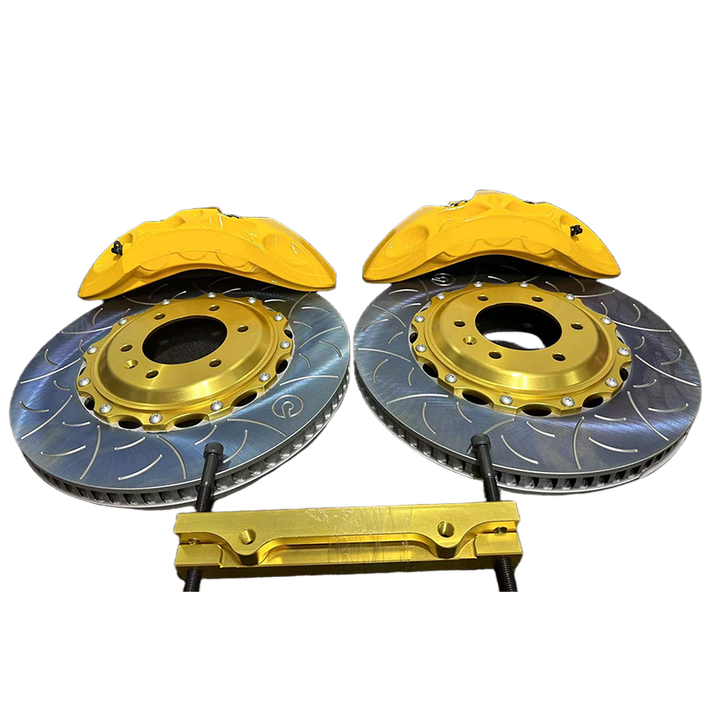 Big Brake Kit Forged Front 6 Pistons Six Pot 9N Brake Kit with Gold Bell for Rims 19 20 21 Inch for A6 Q8 A7 Q7 Audi A8 D4